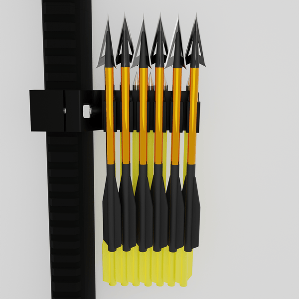 Picatinny Bolt Holder Quiver Accessory For Pistol Crossbow In Black ( 7+6 LEFT)