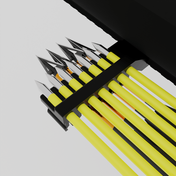 Picatinny Bolt Holder Quiver Accessory For Pistol Crossbow In Black ( 7+6 LEFT)