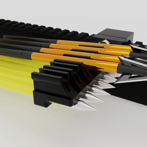 Picatinny Bolt Holder Quiver Accessory For Pistol Crossbow In Black ( 7+6 LEFT)