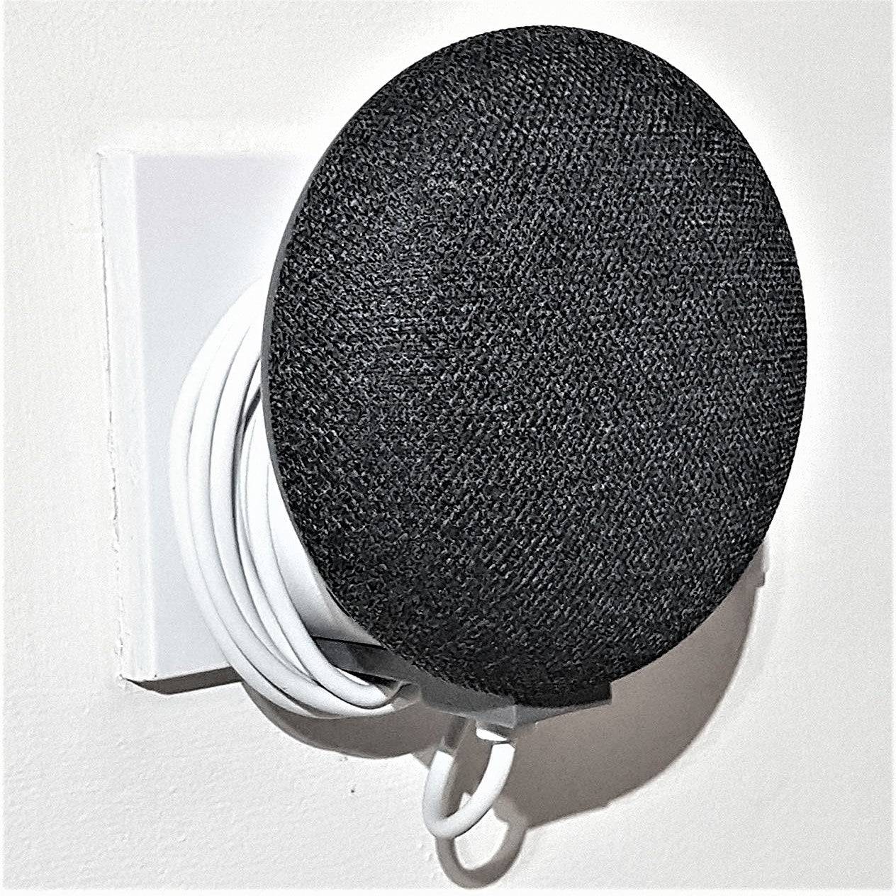 Google Home Mini Bracket : Clips To Uk Plug (No Screws/Drill Holes Needed)