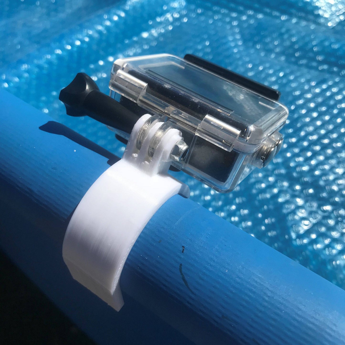Go-Pro Mount For Swimming Pool 45Mm Top Rail : White Suits Intex Pools Etc