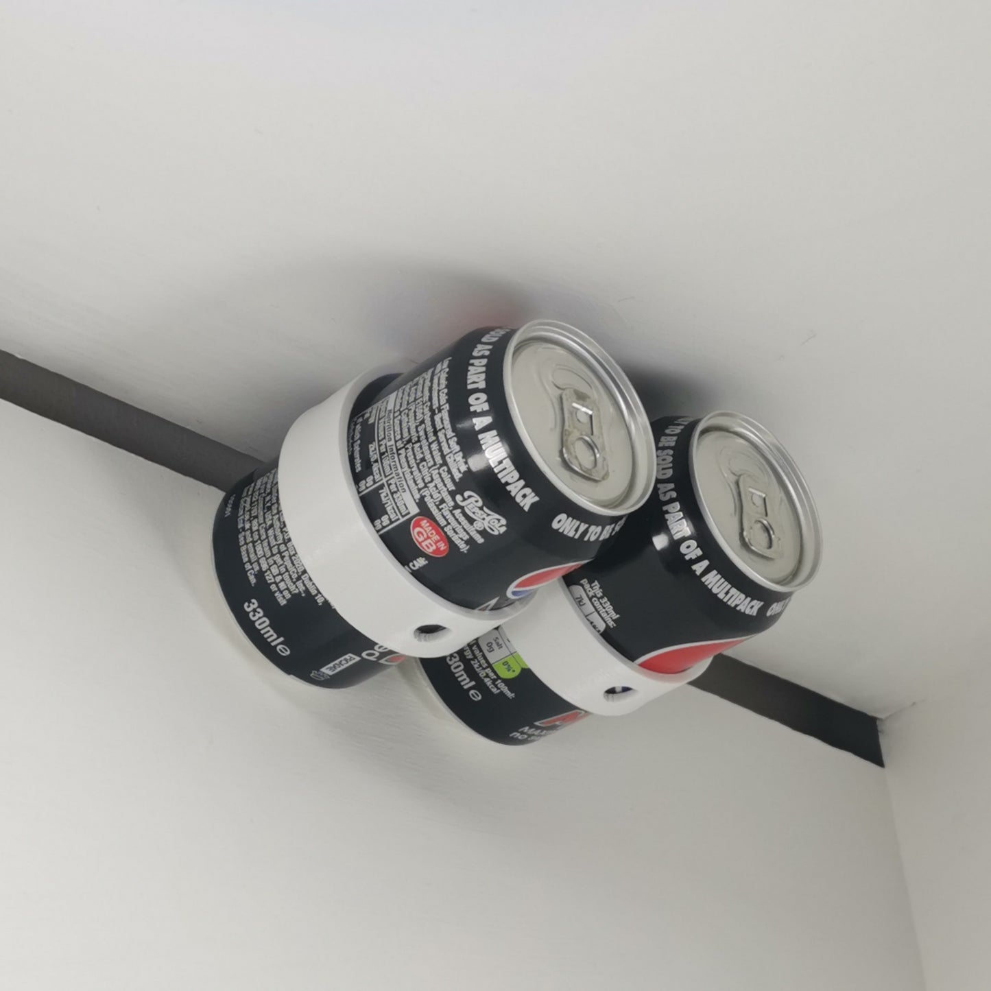 Drinks Can Cupboard Mount Bracket Holder Tidy Space Saver - 3DCabin