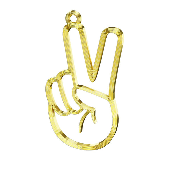Peace Fingers Christmas Tree Bauble Decoration Ornament For Christmas Xmas Noel