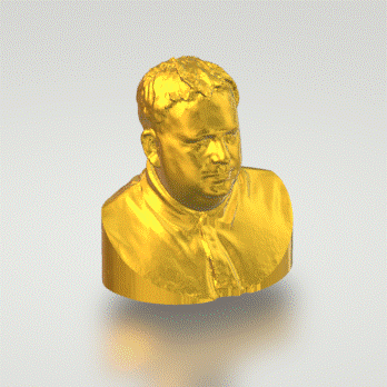 3D Portrait Scan (Kent) + 3D Model Small Bust (8cm)