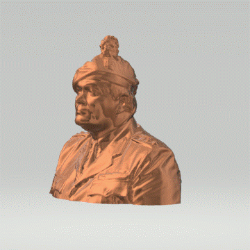 3D Portrait Scan (Kent) + 3D Model Bust (Medium 15cm)