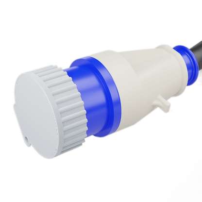 Staubschutz für 32-Ampere-Netzstecker für Anschlusskabel von Industriemaschinen