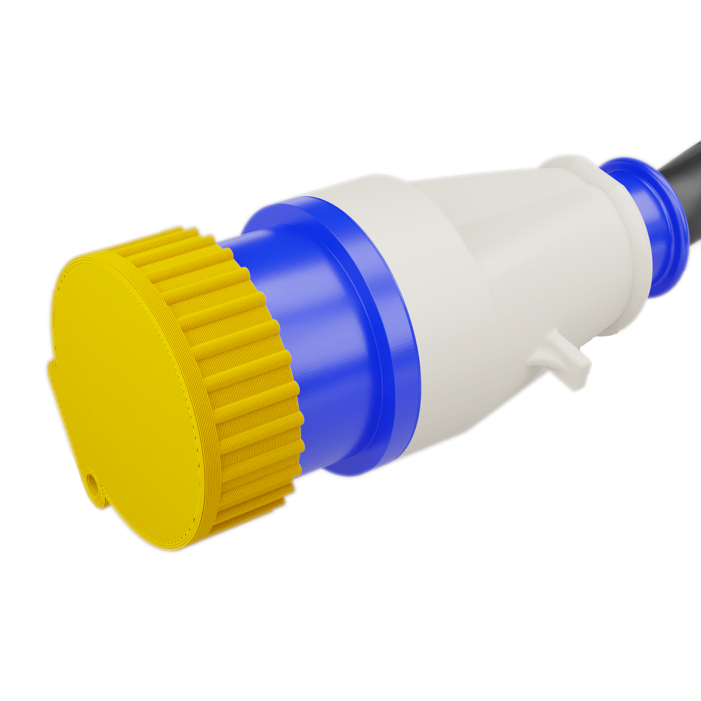 Staubschutz für 32-Ampere-Netzstecker für Anschlusskabel von Industriemaschinen