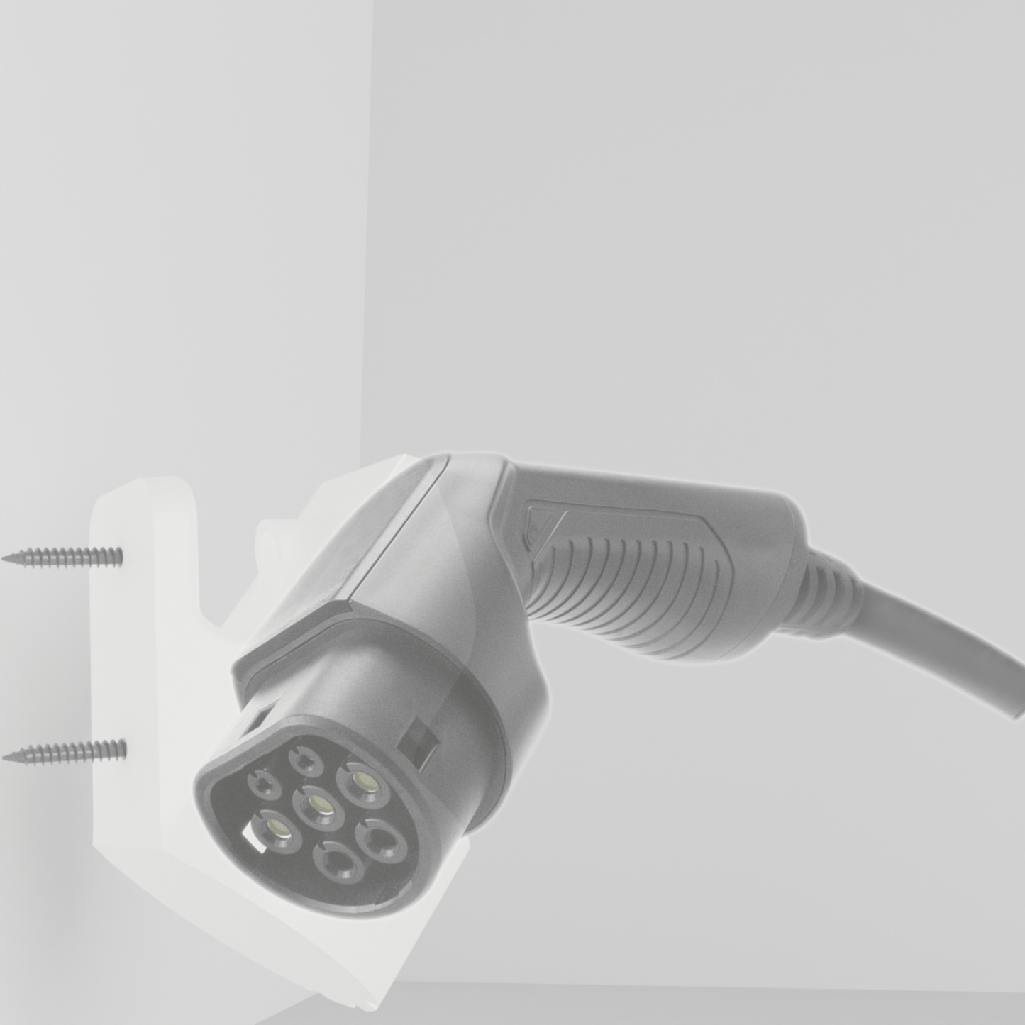 Type 2 EV Charger Plug Holder Wall Mount Bracket Socket For Electric Car Charging Cable