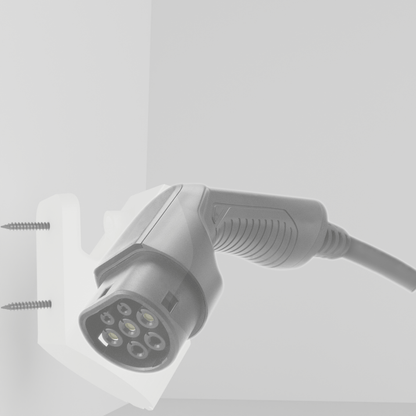 Type 2 EV Charger Plug Holder Wall Mount Bracket Socket For Electric Car Charging Cable
