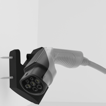 Type 2 EV Charger Plug Holder Wall Mount Bracket Socket For Electric Car Charging Cable