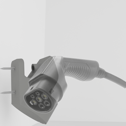 Type 2 EV Charger Plug Holder Wall Mount Bracket Socket For Electric Car Charging Cable