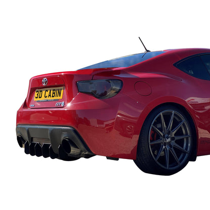 GT86 BRZ FRS Rear Diffuser Kit Standard (6 Fin)