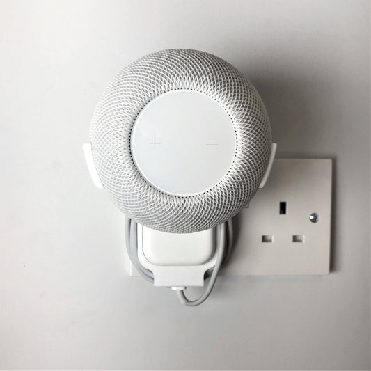 3DCabin Plug Mount Bracket Holder Holster Compatible With Apple HomePod Mini Siri