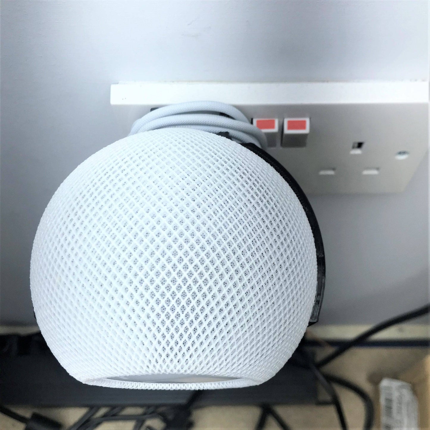 3DCabin Plug Mount Bracket Holder Holster Compatible With Apple HomePod Mini Siri