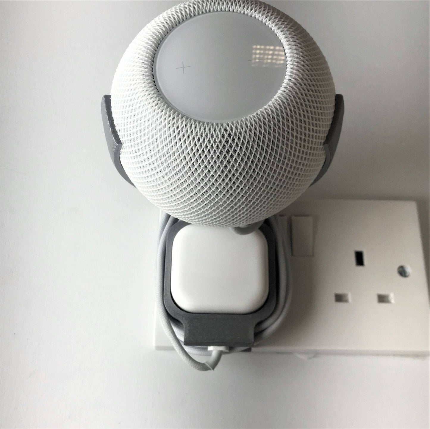 3DCabin Plug Mount Bracket Holder Holster Compatible With Apple HomePod Mini Siri