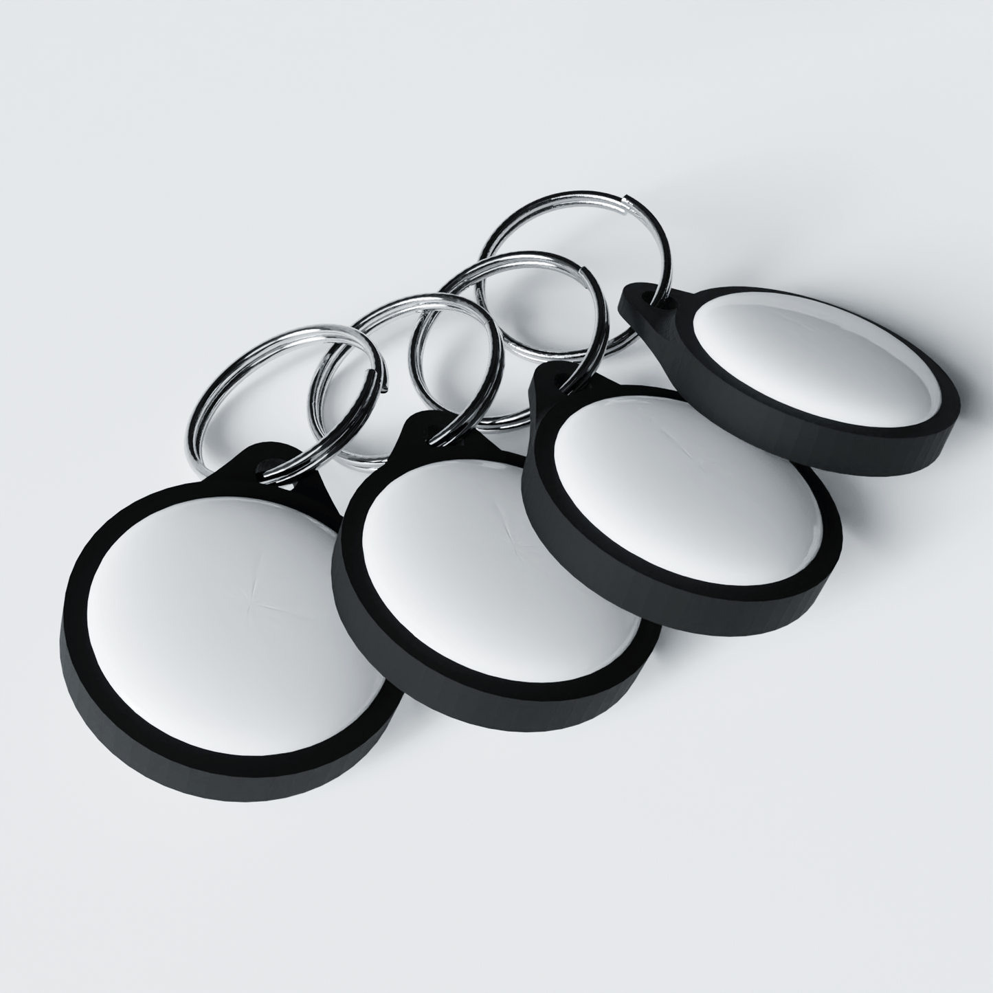 AirTag Keyring Holder Attachment (4 PACK) Low Profile For Tracking Device - Pop Fit - Various Colours