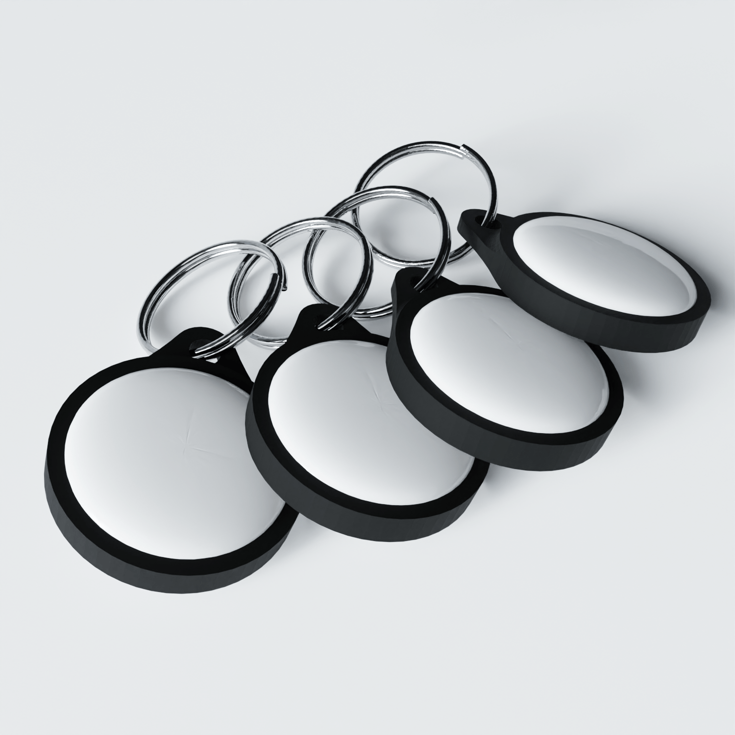 AirTag Keyring Holder Attachment (4 PACK) Low Profile For Tracking Device - Pop Fit - Various Colours