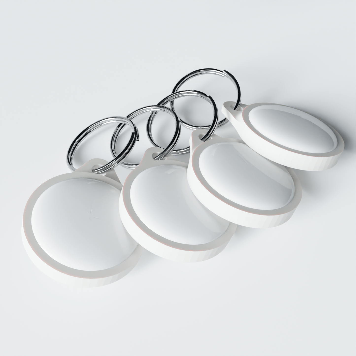 AirTag Keyring Holder Attachment (4 PACK) Low Profile For Tracking Device - Pop Fit - Various Colours