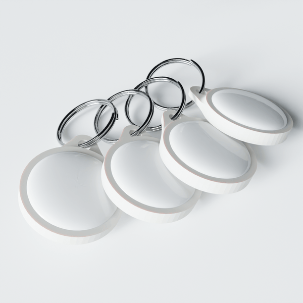 AirTag Keyring Holder Attachment (4 PACK) Low Profile For Tracking Device - Pop Fit - Various Colours