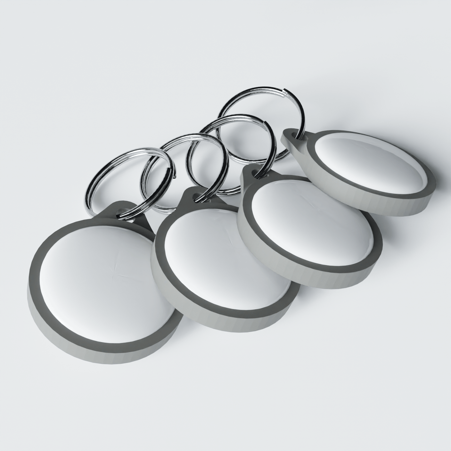 AirTag Keyring Holder Attachment (4 PACK) Low Profile For Tracking Device - Pop Fit - Various Colours