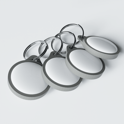 AirTag Keyring Holder Attachment (4 PACK) Low Profile For Tracking Device - Pop Fit - Various Colours
