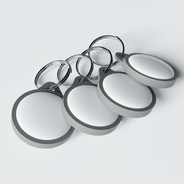 AirTag Keyring Holder Attachment (4 PACK) Low Profile For Tracking Device - Pop Fit - Various Colours