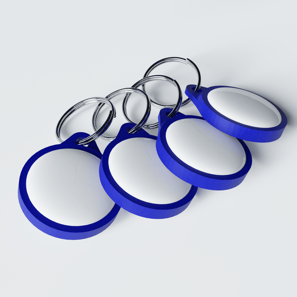 AirTag Keyring Holder Attachment (4 PACK) Low Profile For Tracking Device - Pop Fit - Various Colours