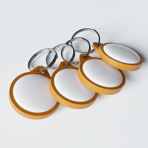 AirTag Keyring Holder Attachment (4 PACK) Low Profile For Tracking Device - Pop Fit - Various Colours