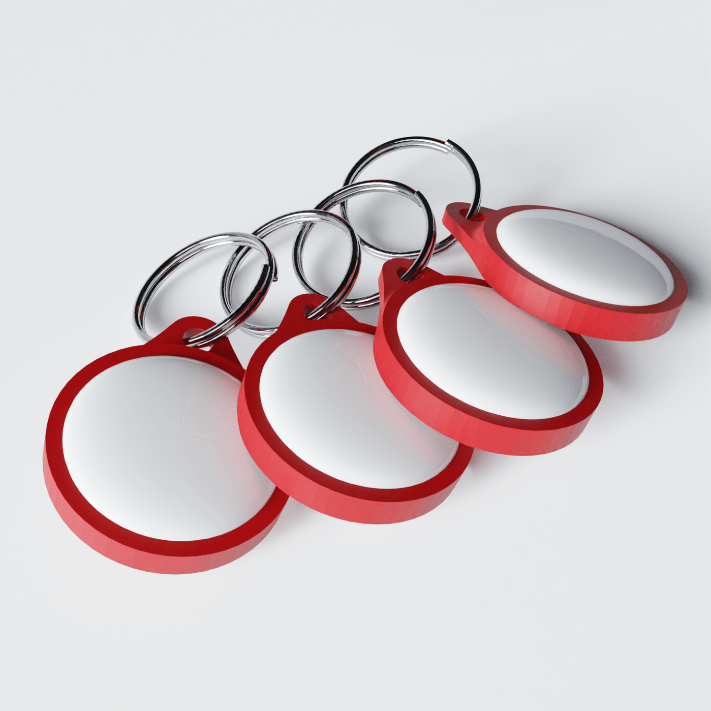 AirTag Keyring Holder Attachment (4 PACK) Low Profile For Tracking Device - Pop Fit - Various Colours