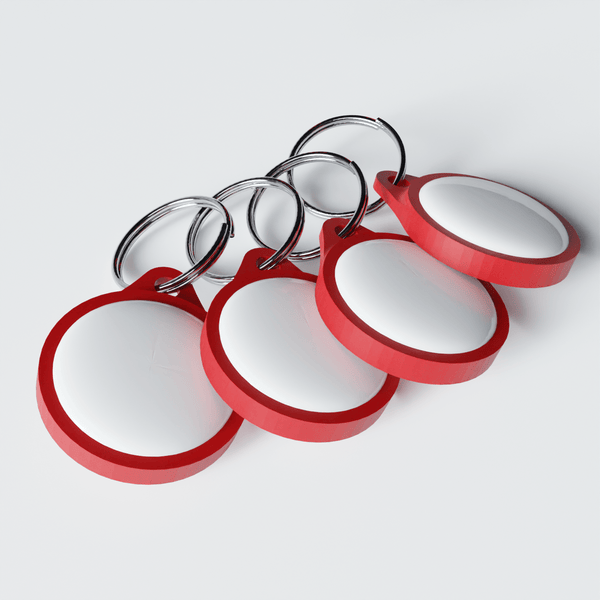 AirTag Keyring Holder Attachment (4 PACK) Low Profile For Tracking Device - Pop Fit - Various Colours