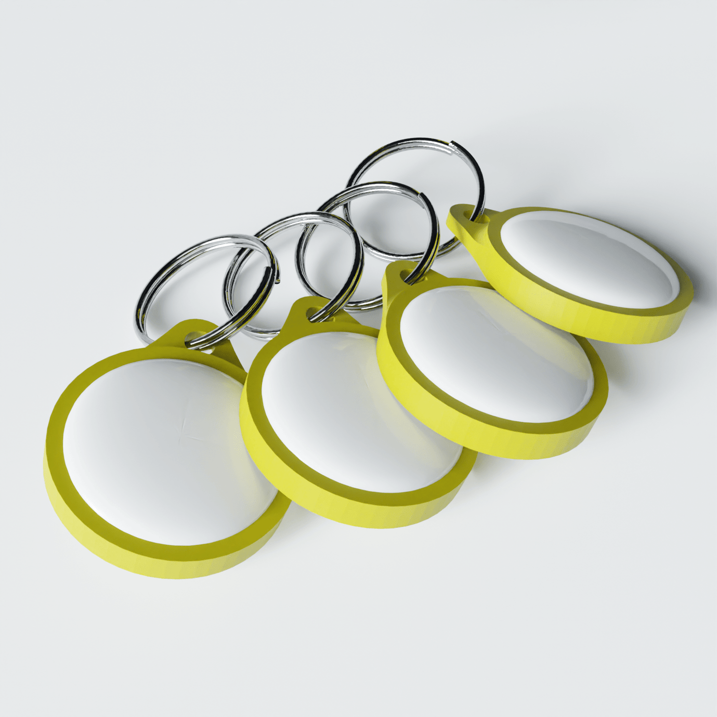 AirTag Keyring Holder Attachment (4 PACK) Low Profile For Tracking Device - Pop Fit - Various Colours