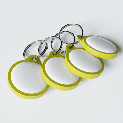 AirTag Keyring Holder Attachment (4 PACK) Low Profile For Tracking Device - Pop Fit - Various Colours