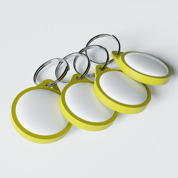 AirTag Keyring Holder Attachment (4 PACK) Low Profile For Tracking Device - Pop Fit - Various Colours