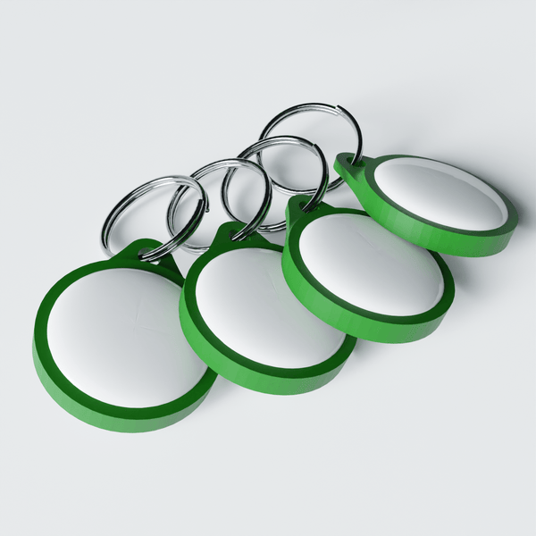 AirTag Keyring Holder Attachment (4 PACK) Low Profile For Tracking Device - Pop Fit - Various Colours