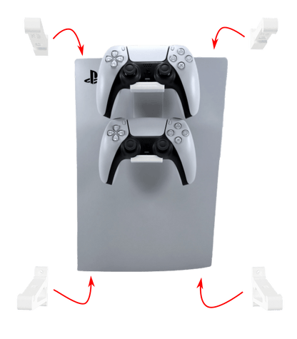 3D Cabin PS5 Minimal Wall Mounting Kit Set Bracket Pack For PlayStation Digital Console