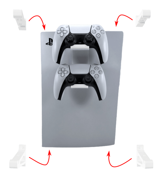 3D Cabin PS5 Minimal Wandhalterungs-Set Halterungspaket für PlayStation Digital Console