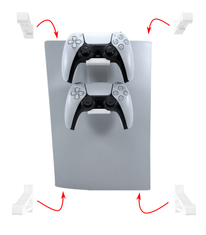 3D Cabin PS5 Minimal Wall Mounting Kit Set Bracket Pack For PlayStation Digital Console