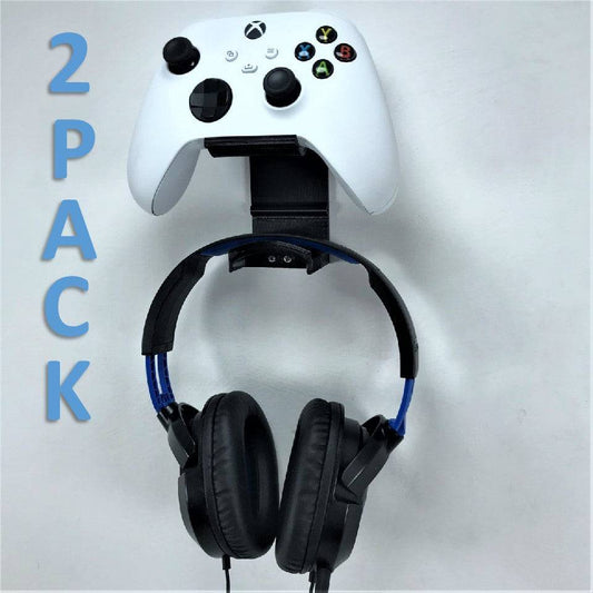 Xbox Controller Wandhalterung & Kopfhörerhalter (2er-Pack) für Xbox Series X / Series S / One / One S / One X Controller