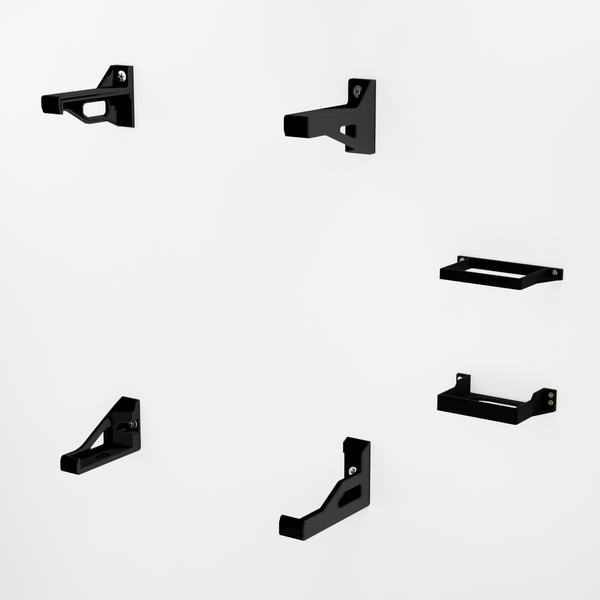 Xbox One Original Console Wall Mount Kit With Power Supply Adapter Brick Cable Bracket Holder (Set of 4 & 2) - Black