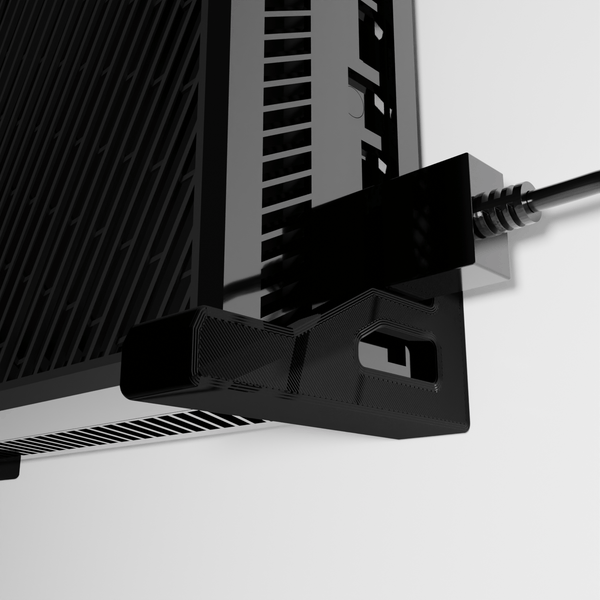 Xbox One Original Console Wall Mount Kit With Power Supply Adapter Brick Cable Bracket Holder (Set of 4 & 2) - Black