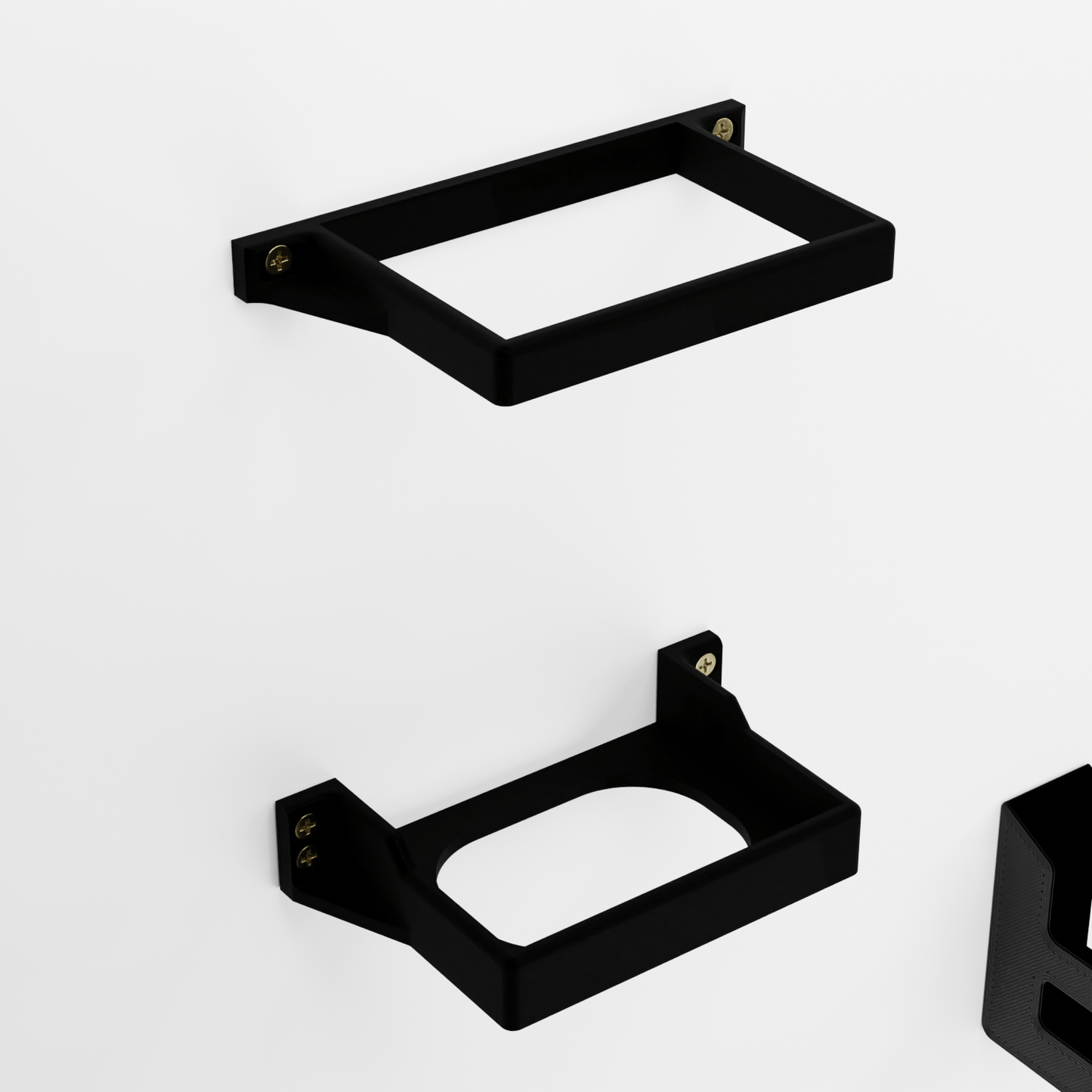 Xbox One Original Console Wall Mount Kit With Power Supply Adapter Brick Cable Bracket Holder (Set of 4 & 2) - Black