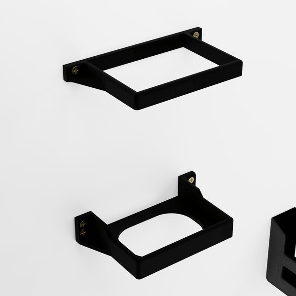 Xbox One Original Console Wall Mount Kit With Power Supply Adapter Brick Cable Bracket Holder (Set of 4 & 2) - Black