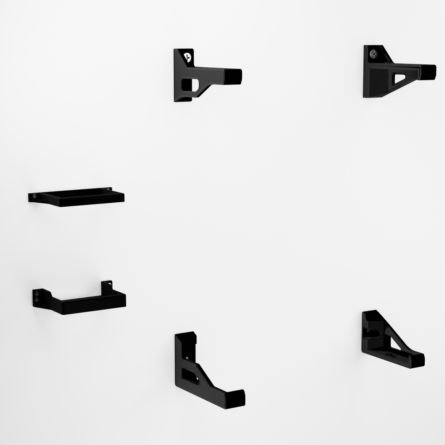 Xbox One Original Console Wall Mount Kit With Power Supply Adapter Brick Cable Bracket Holder (Set of 4 & 2) - Black
