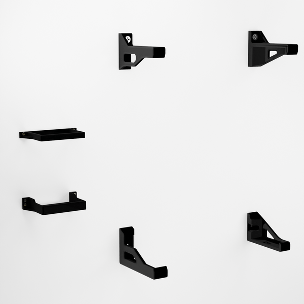 Xbox One Original Console Wall Mount Kit With Power Supply Adapter Brick Cable Bracket Holder (Set of 4 & 2) - Black