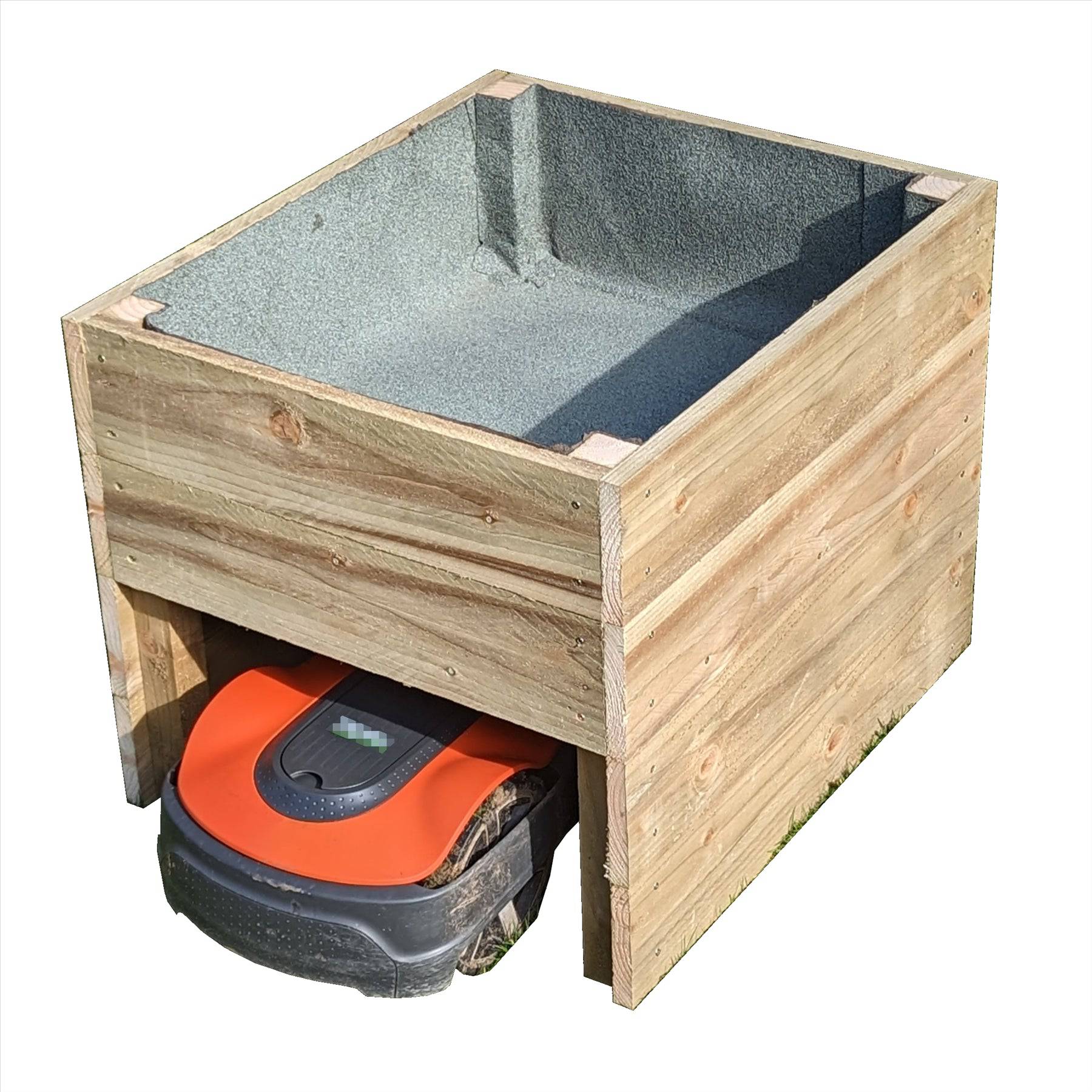 Robotic Lawn Mower Garage Hut Shelter Cover and Planter