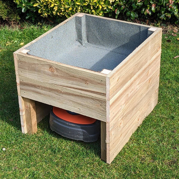 Robotic Lawn Mower Garage Hut Shelter Cover and Planter