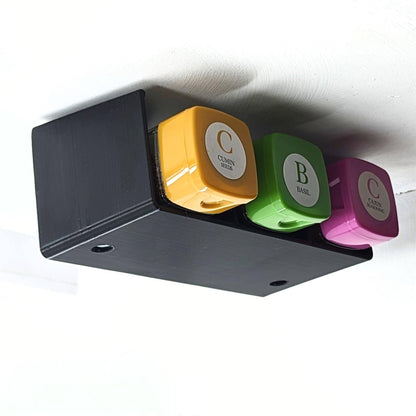 Spice Rack Jar Pot Holder Under Shelf Cupboard Mount Pantry Organizer