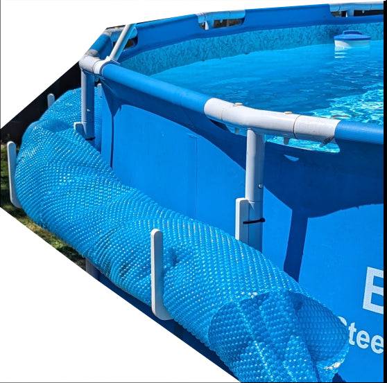 Aufbewahrungsgestell für Poolabdeckungen, klappbare Seitenhalterungen