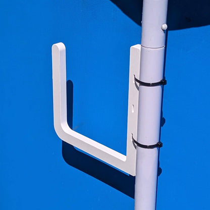 Aufbewahrungsgestell für Poolabdeckungen, klappbare Seitenhalterungen
