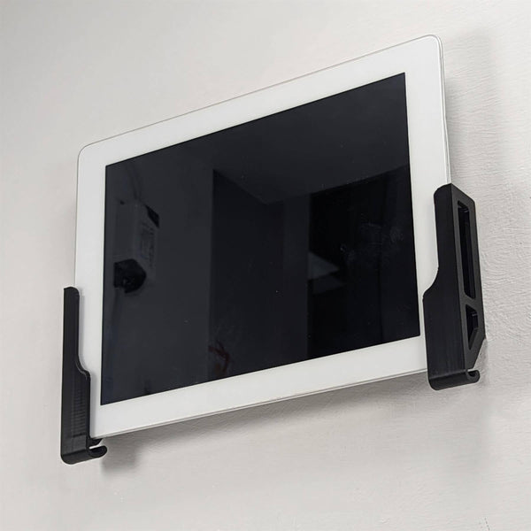 Tablet Wall Mount Bracket Holder Universal With Cable Hook (Up to 19mm Thickness)